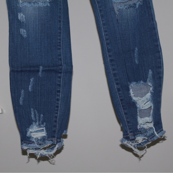 Cello Destroyed Ankle Cutout Skinny Cropped Jeans - Picture 7 of 16
